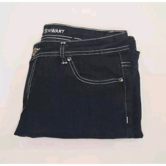 ASHLEY STEWART Denim Jeans Women's Size 14 Dark Blue Wash Citycore Dark Academia - Picture 15 of 16